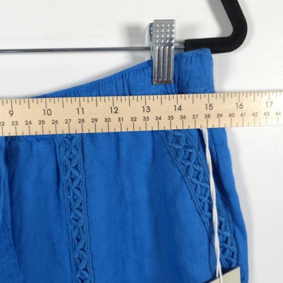 NWT JOIE 100% LINEN Wide Leg Elastic‎ Waist Drawstring Embroidered Pants MEDIUM - Picture 6 of 12